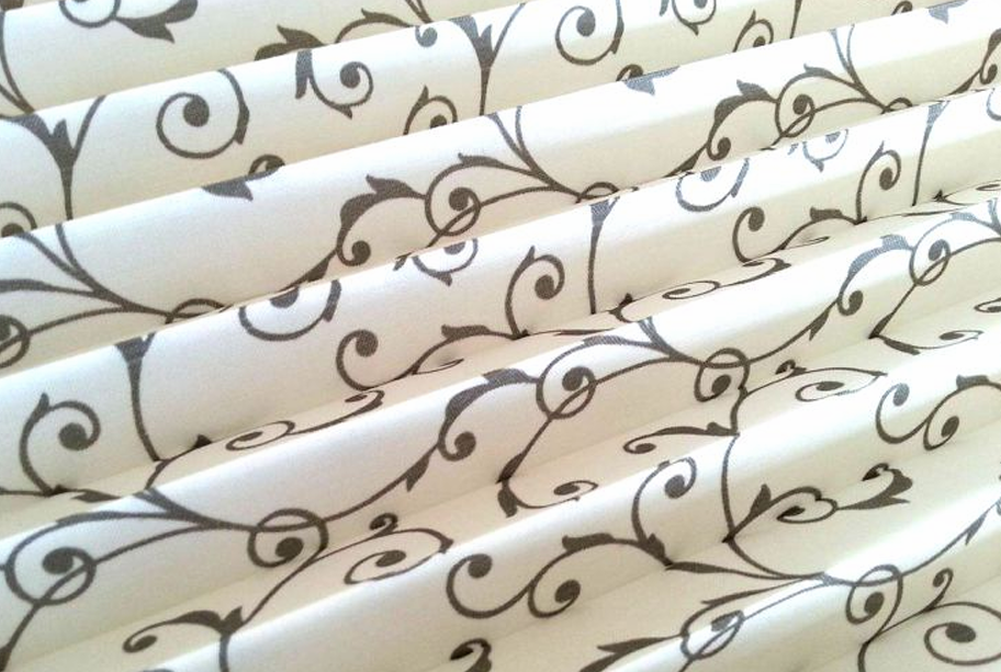 Deep Grey On White 14 Jaluzele Tip pliseu - Semi-Transparent - Ivy Print